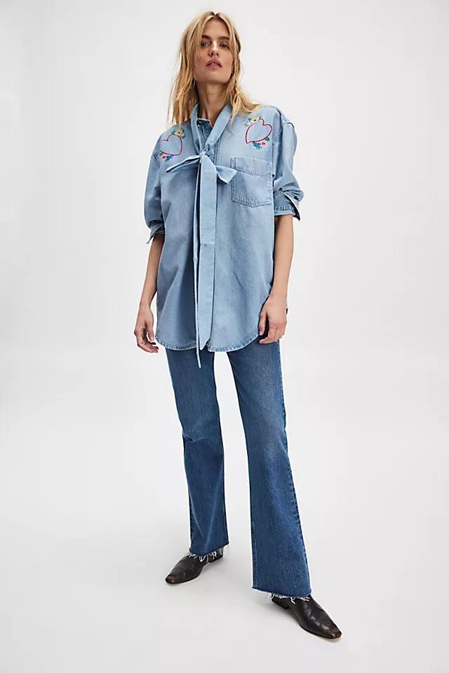 Tricia Fix Denim Tie Top Product Image
