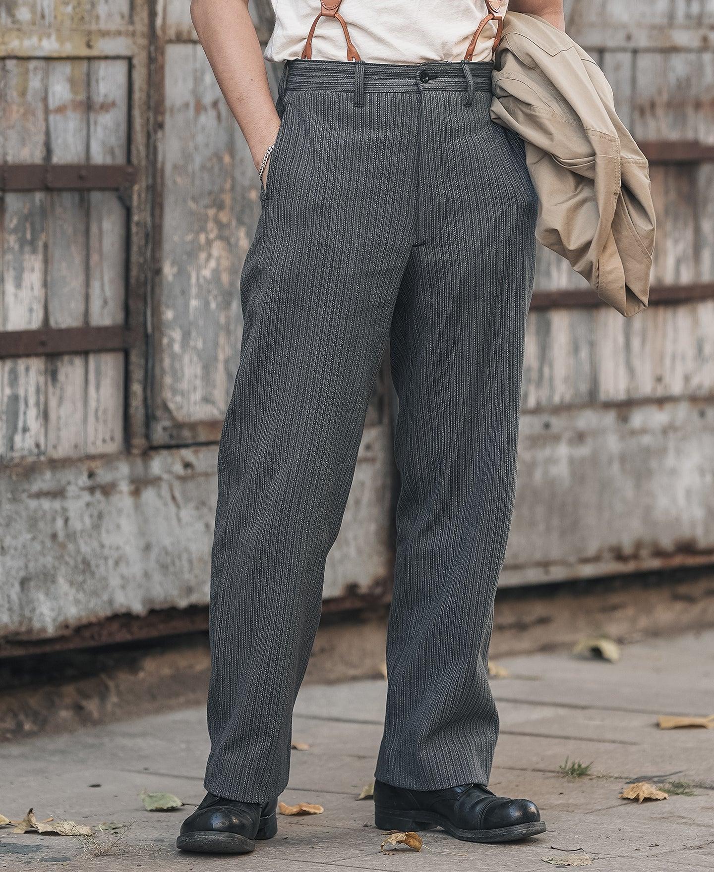 Lot 931 Black & Gray Stripe Pants Product Image