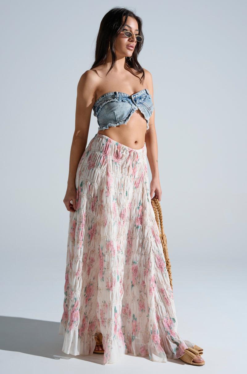 RUBY FLORAL MAXI SKIRT Product Image