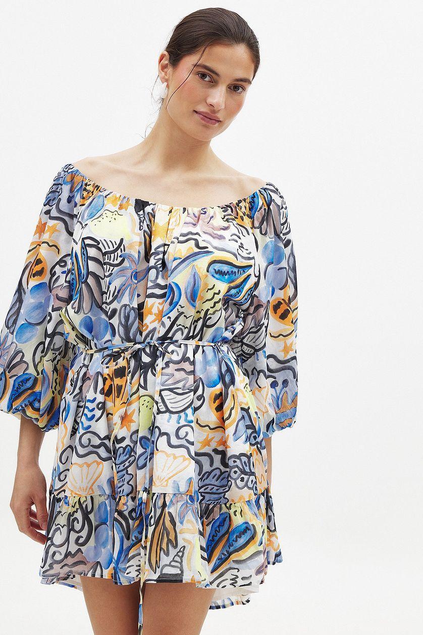 Tie Waist Mini Dress Product Image