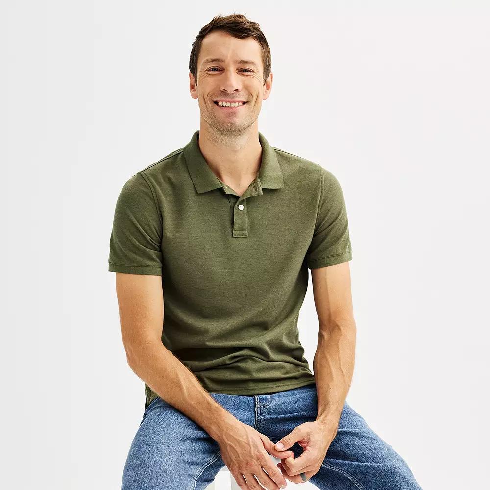 Men's Adaptive Sonoma Goods For Life® Easy Dressing Pique Polo, Size: XXL, Scott Blue Product Image