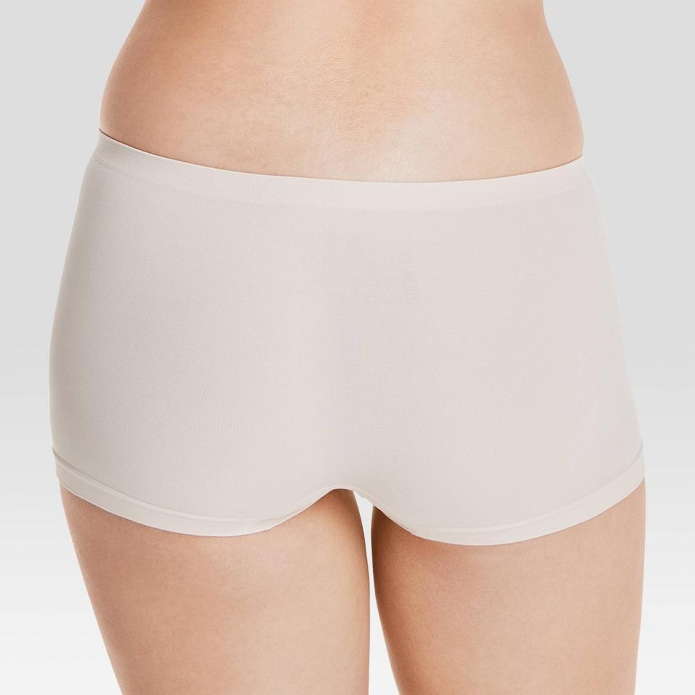 Hanes Women's 6pk Comfort Flex Fit Seamless Boy Shorts - Colors May Vary L: Nylon Spandex Blend, Breathable Product Image