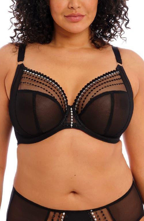 Elomi Plus Size Matilda Embroidered Sheer Plunging Convertible U-Back to Racerback Contour Wire Full Product Image