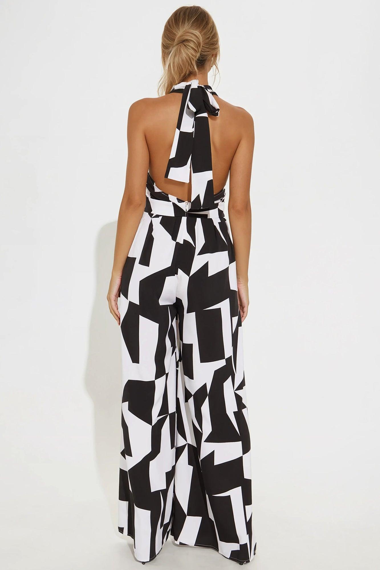 Daniella Printed Jumpsuit - White/combo Product Image
