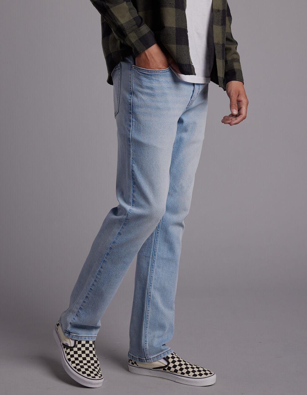 RSQ Mens Slim Straight Light Stone Denim Jeans - LT STONE Product Image