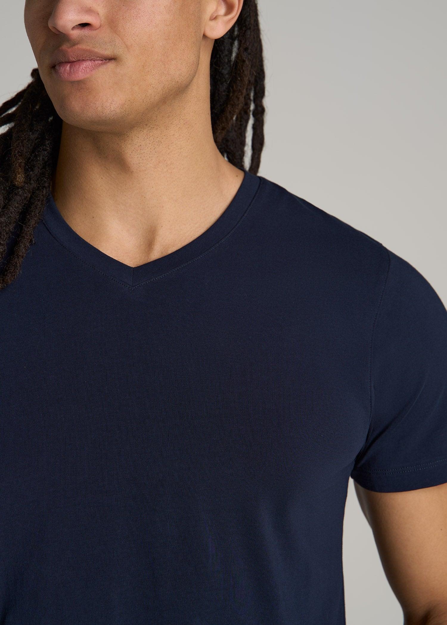 The Essential MODERN-FIT V-Neck Tee for Tall Men in True Navy Product Image