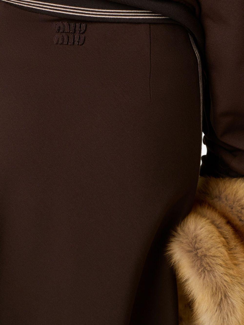 logo-detail ribbed mini skirt Product Image
