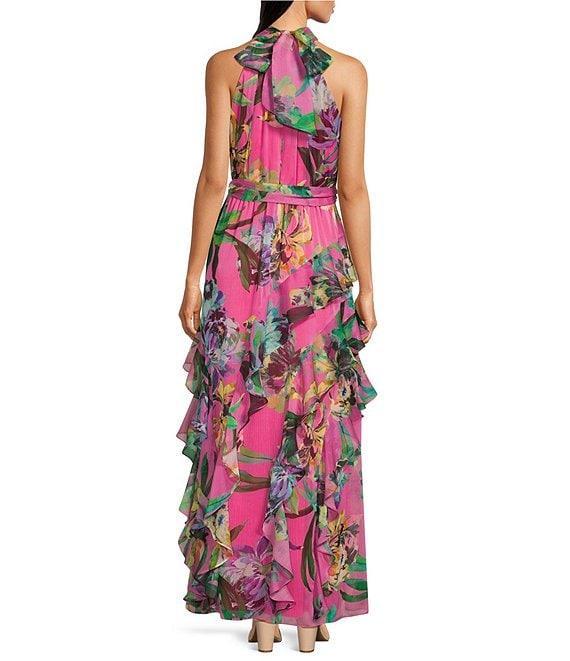 Alex Marie Nina Sleeveless Mock Neck A-Line Dress Product Image