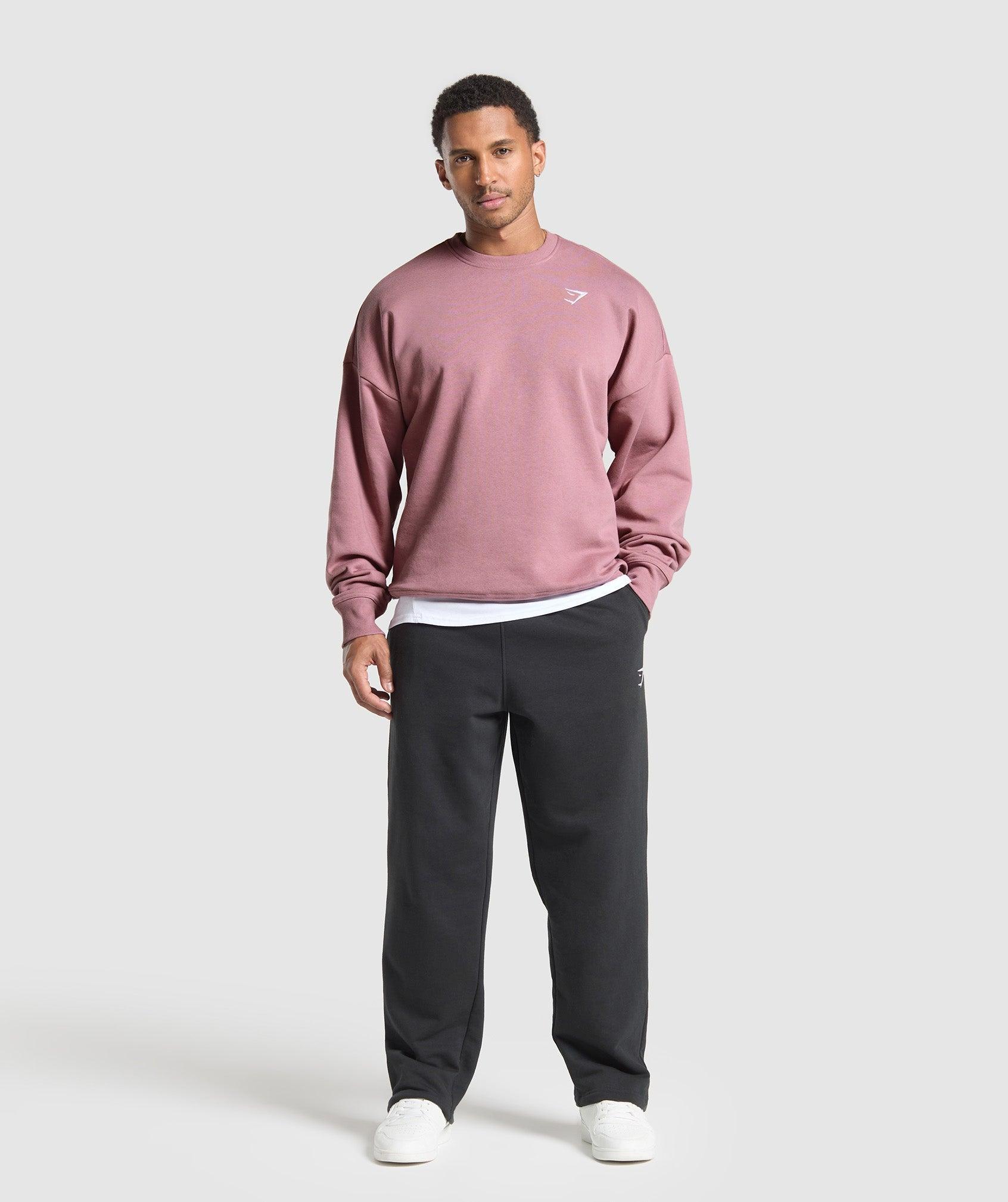 Gymshark Oversized Crest Crew - Calm Pink Male Product Image