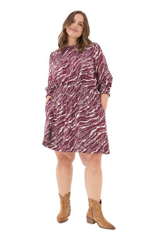 FatFace Women's Plus Size Krishan Wild Terrain Jersey Dress in Dark Red at Nordstrom, Size 20 Product Image