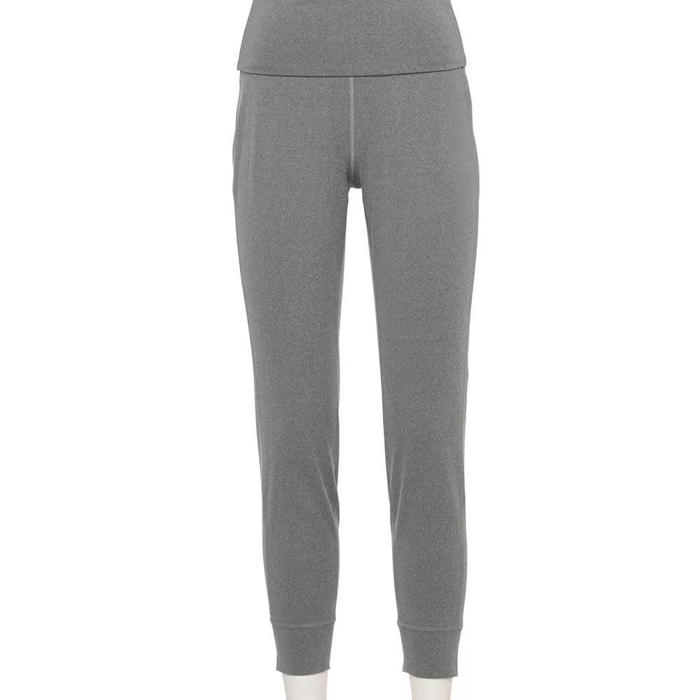 Women's Tek Gear® Essential Soft Fold Over Jogger Pants, Size: XS, Grey Product Image