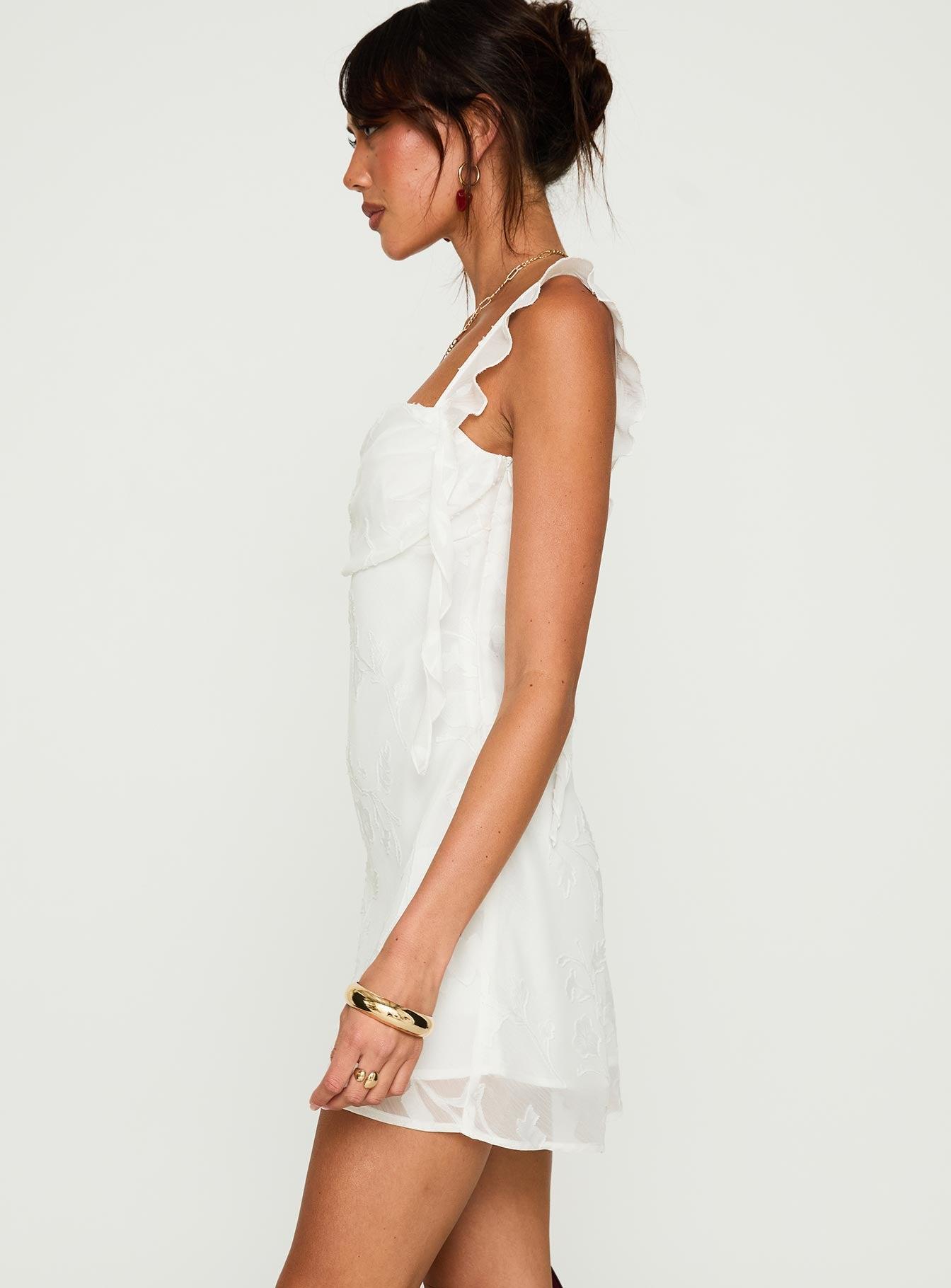 Lanai Mini Dress White Floral Product Image