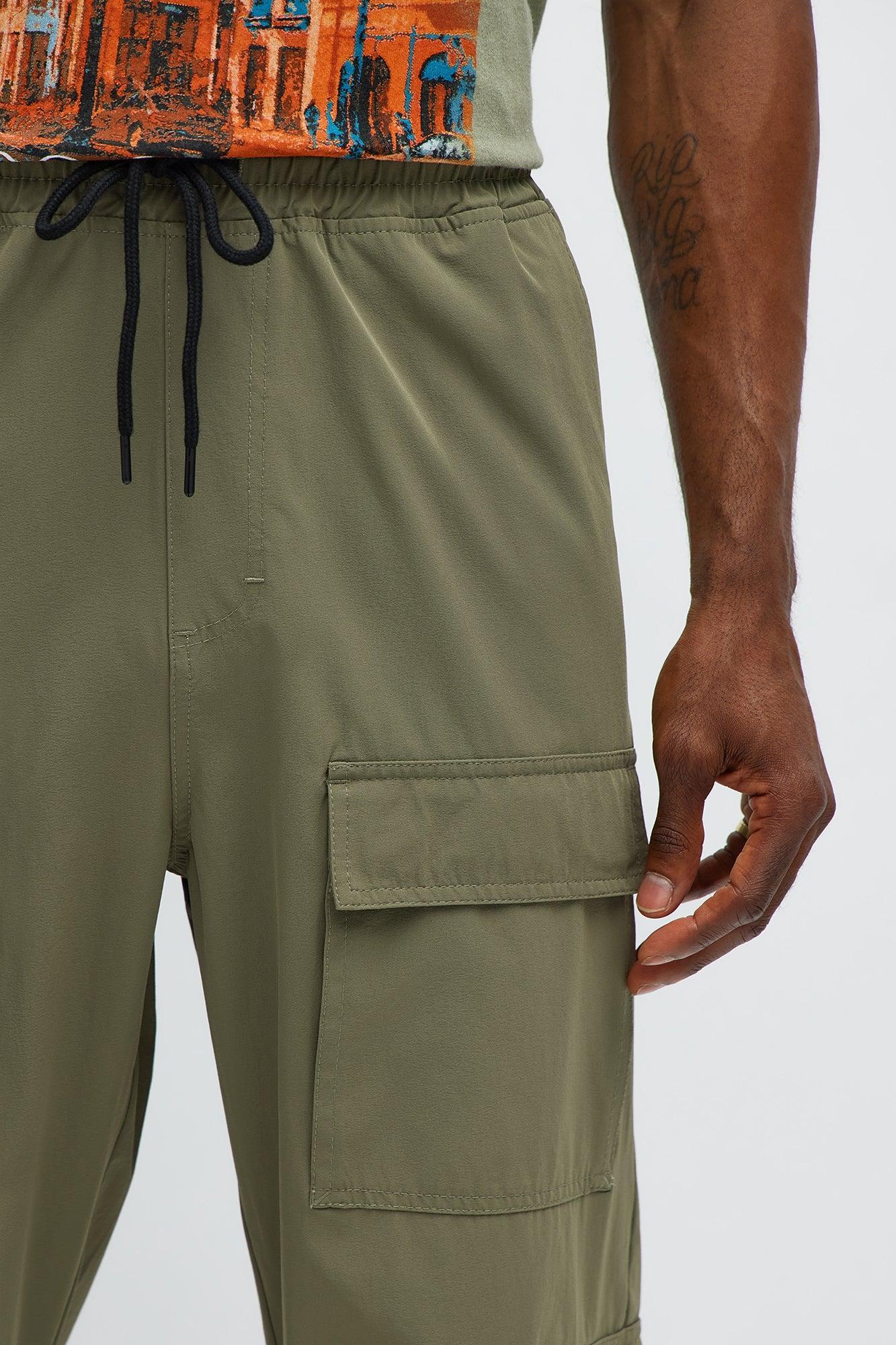Straight Many Phases Cargo Pants - Olive Product Image