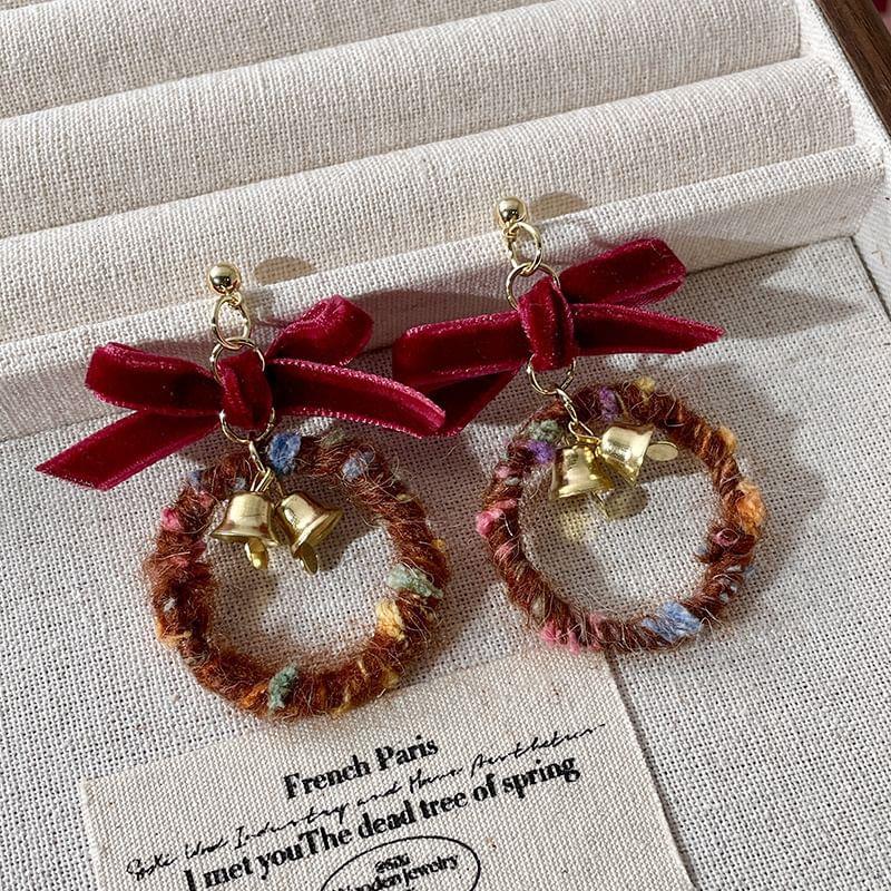 Bow Yarn Bell Drop Earring Product Image