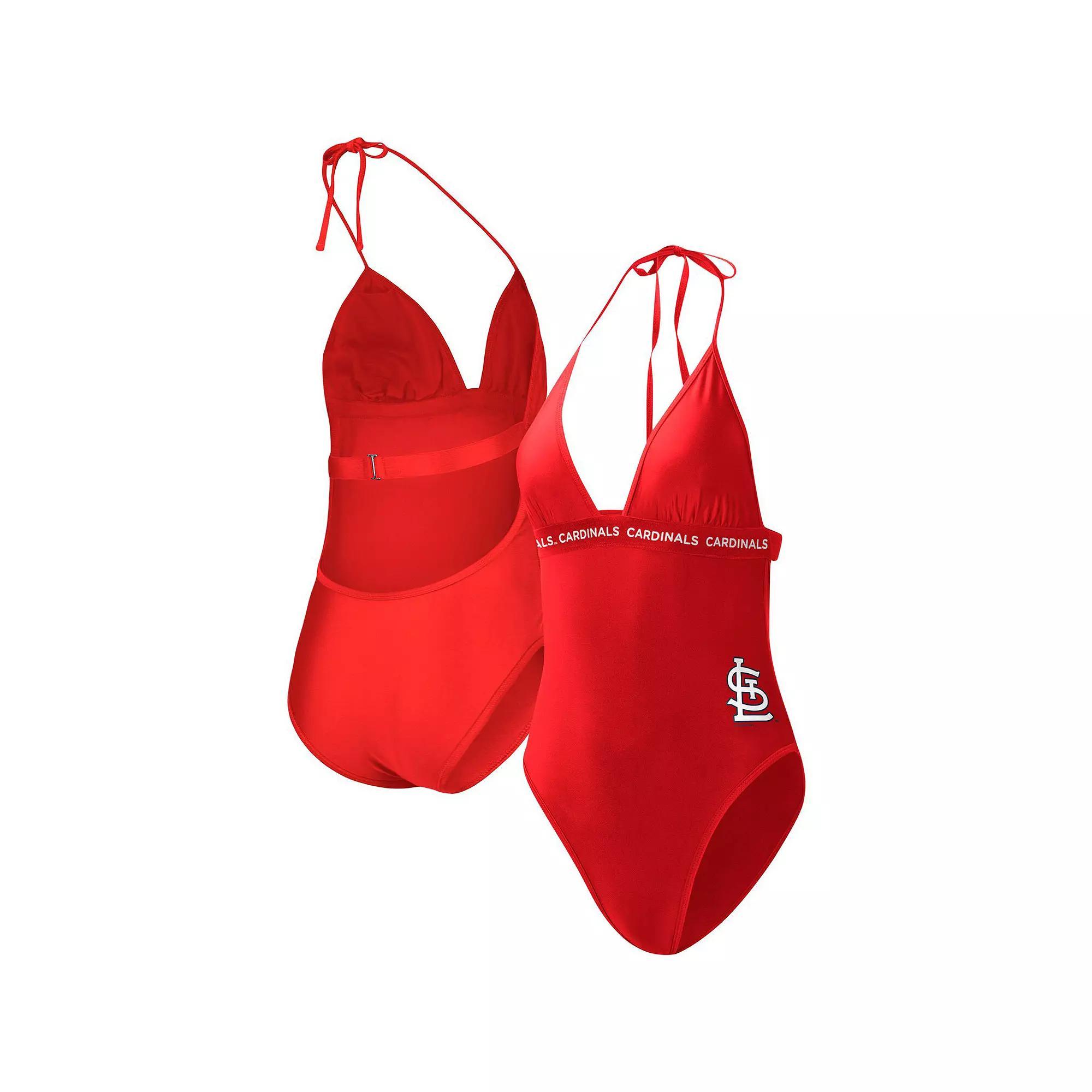 Women's G-III 4Her by Carl Banks Red St. Louis Cardinals Full Count One-Piece Swimsuit, Size: Large Product Image