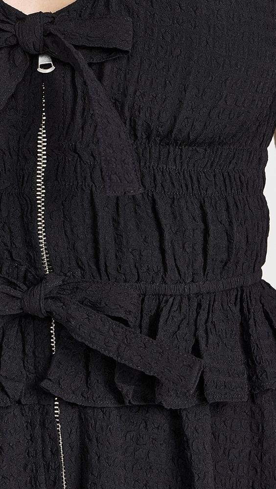 Sea Regina Seersucker Flutter Sleeve Dress | Shopbop Product Image