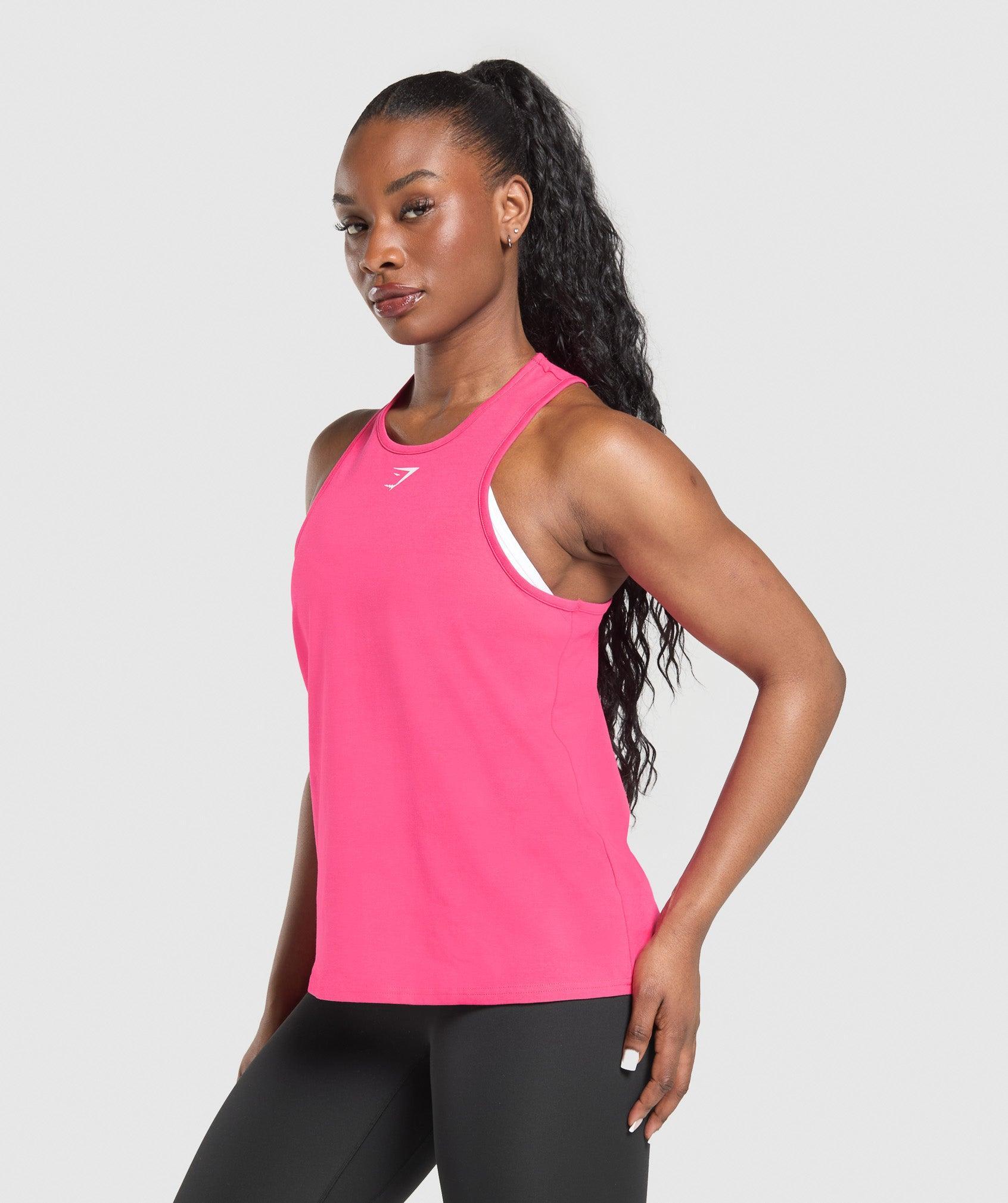 Gymshark Training Cotton Tank - Freak Out Pink Female Product Image