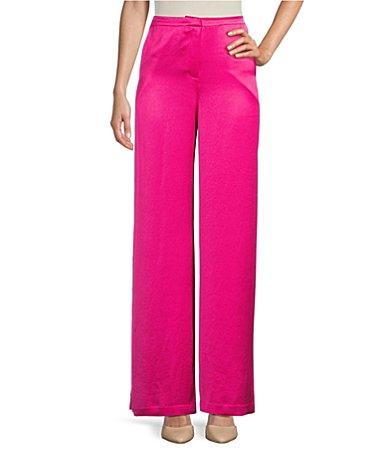 Womens Nolita Wide-Leg Satin Pants Product Image