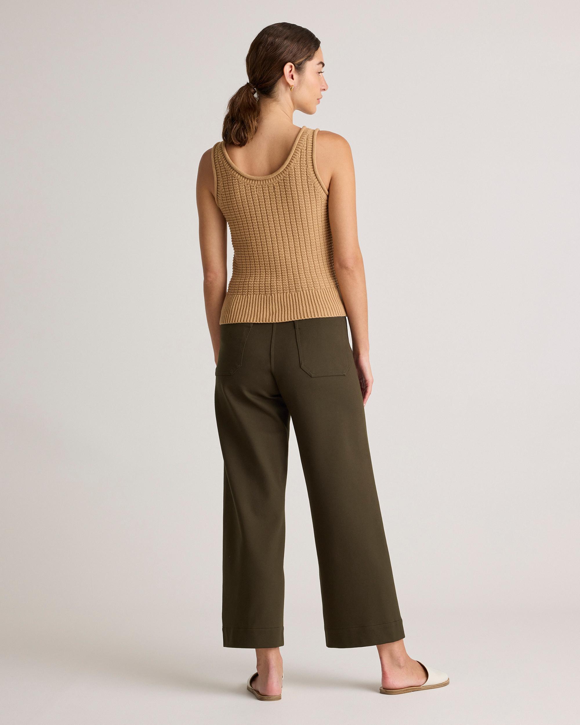 Quince | Women's Ultra-Stretch Ponte Cropped Wide Leg Pants Rayon Product Image