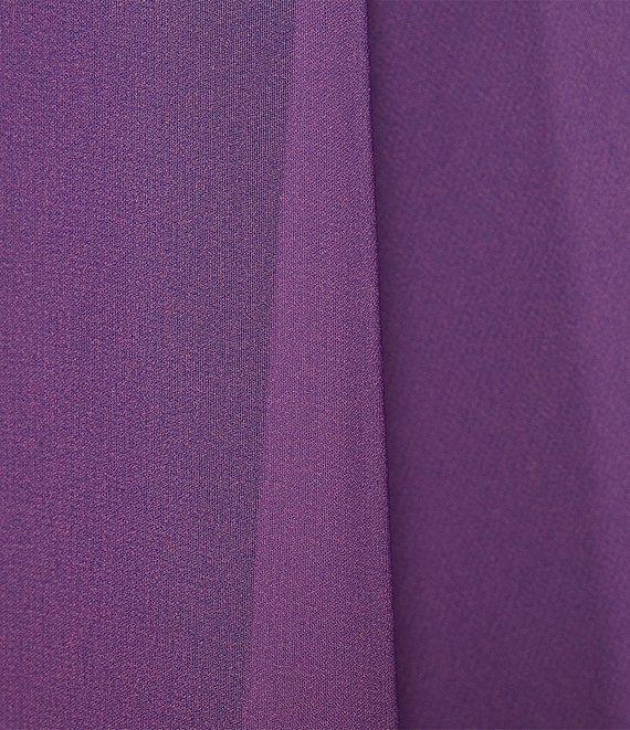 Slim Factor by Investments Plus Size Ombre Border Print Boat Neck 3/4 Sleeve Lined Tunic Product Image