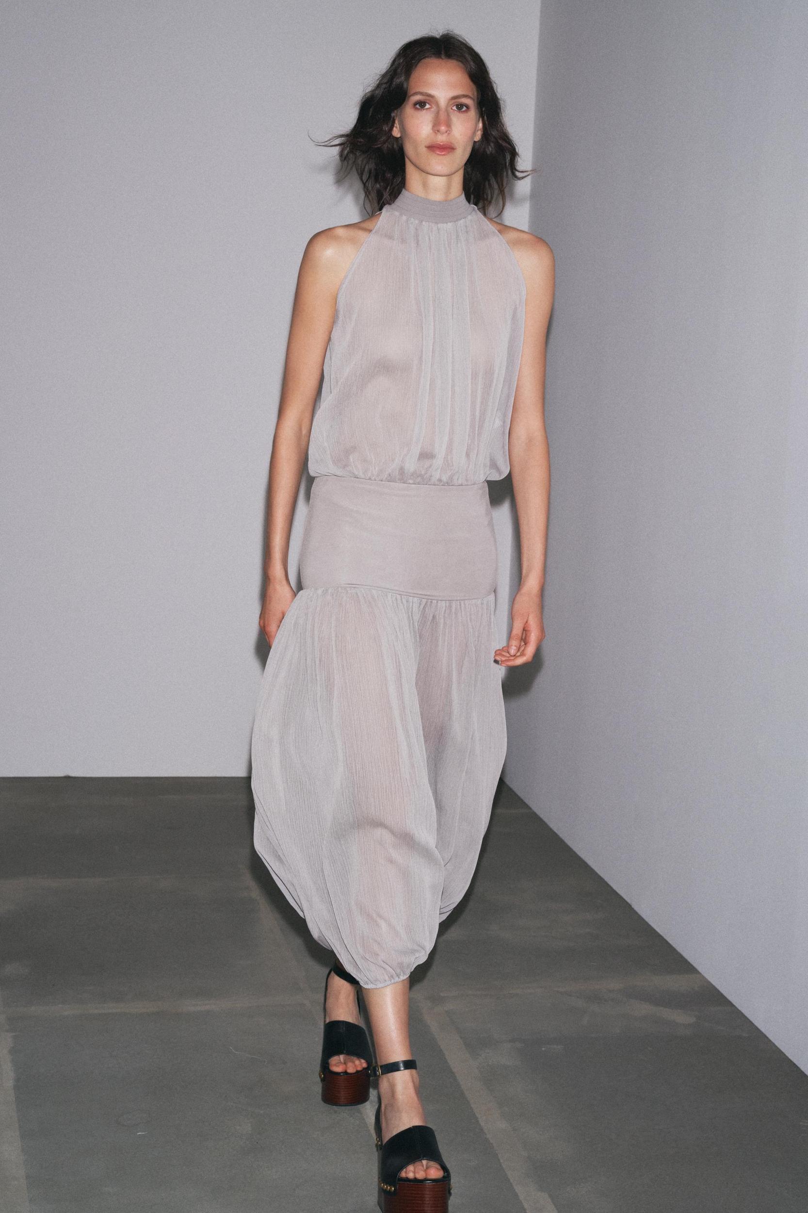 TIED CHIFFON BODYSUIT Product Image