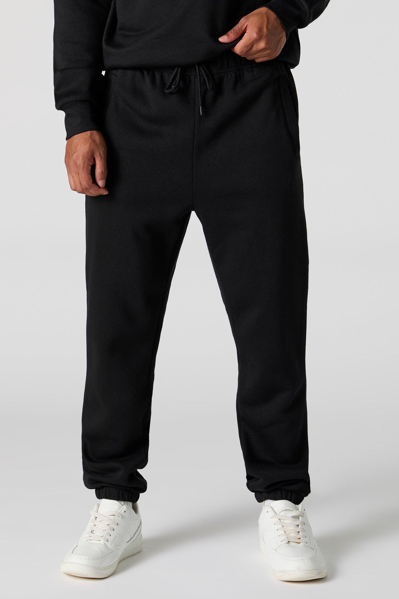 Solid Fleece Drawstring Jogger Male Product Image