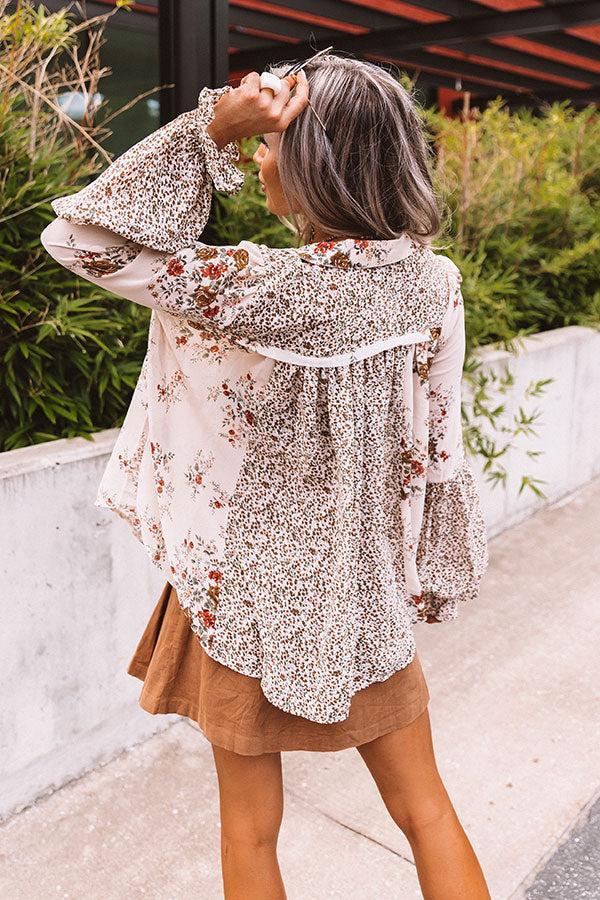 Sweetheart In The City Chiffon Top in Cream Product Image