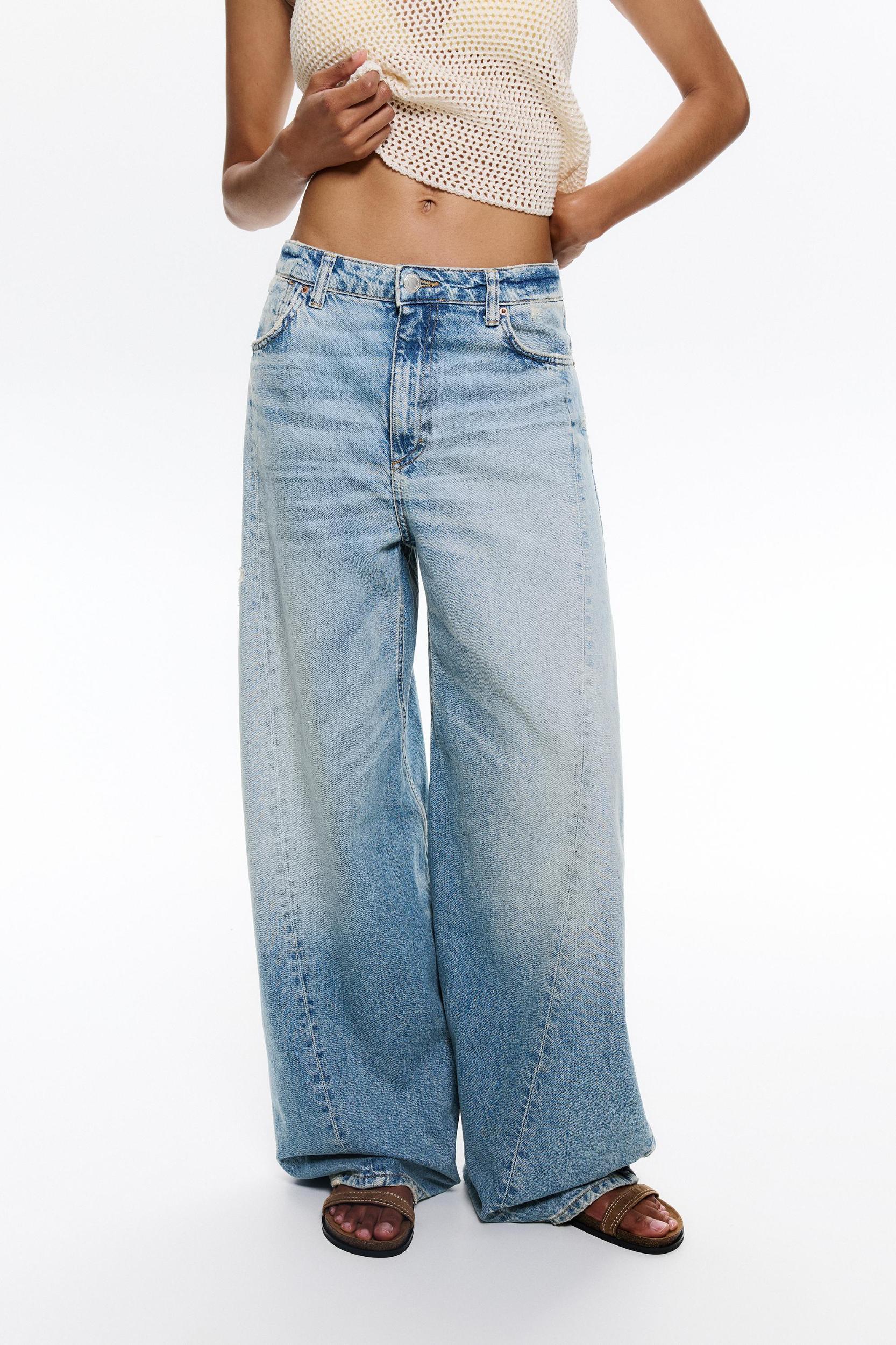 Mid-waist barrel jeans Product Image