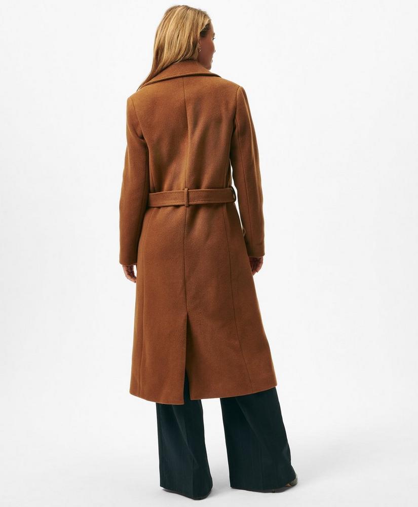 Notch Collar Coat in Water-Repellent Brushed-Twill Wool Product Image