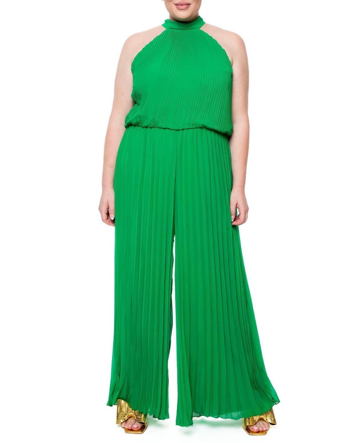 Womens Wild Orchid Pleat Jumpsuit Product Image