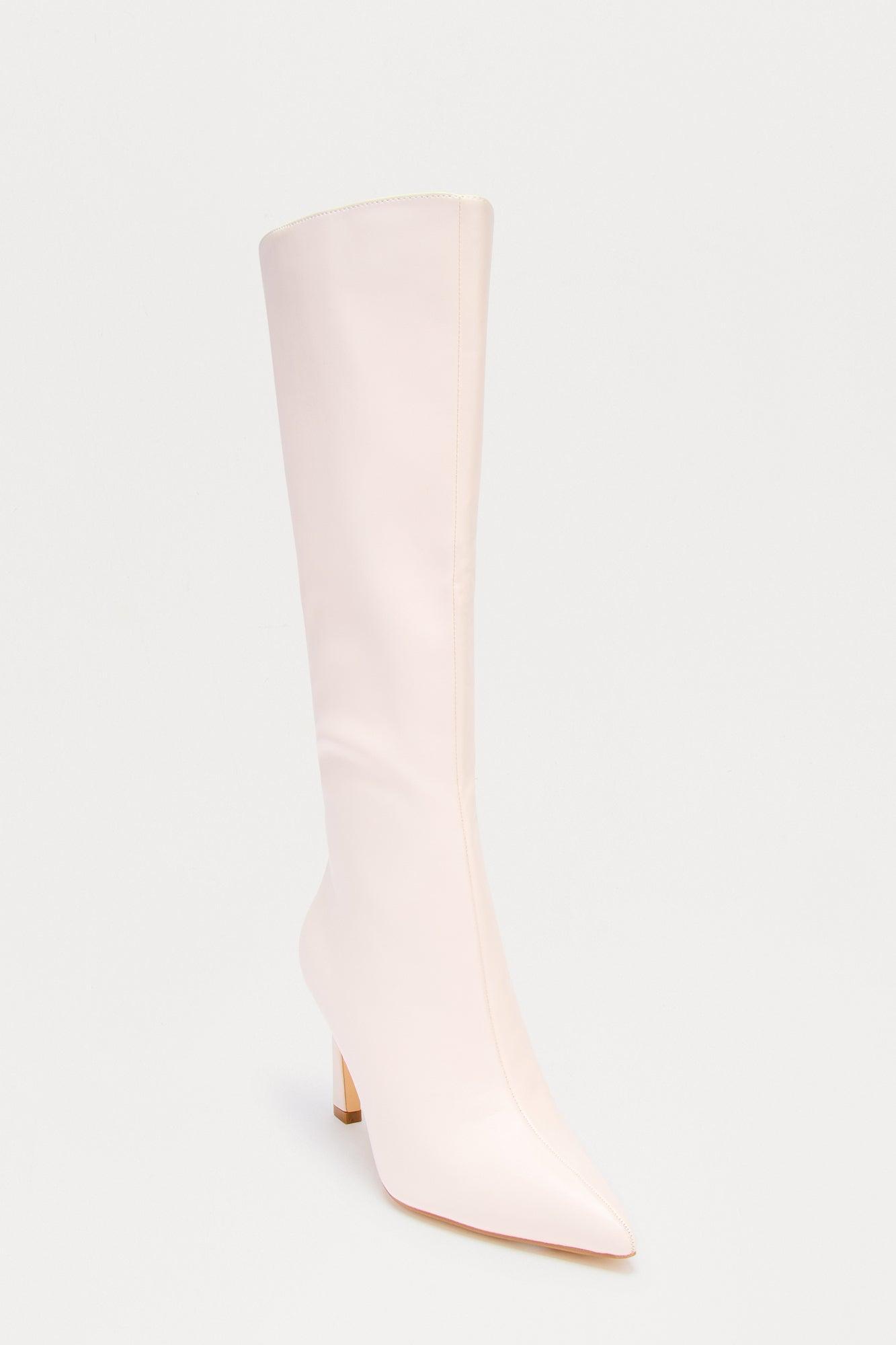 Delphi Knee High Boots - Ivory Product Image