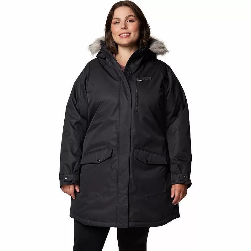 Plus Size Columbia Suttle Mountain Faux Fur Insulated Jacket, Women's, Size: 2XL, Old Stone Green Product Image