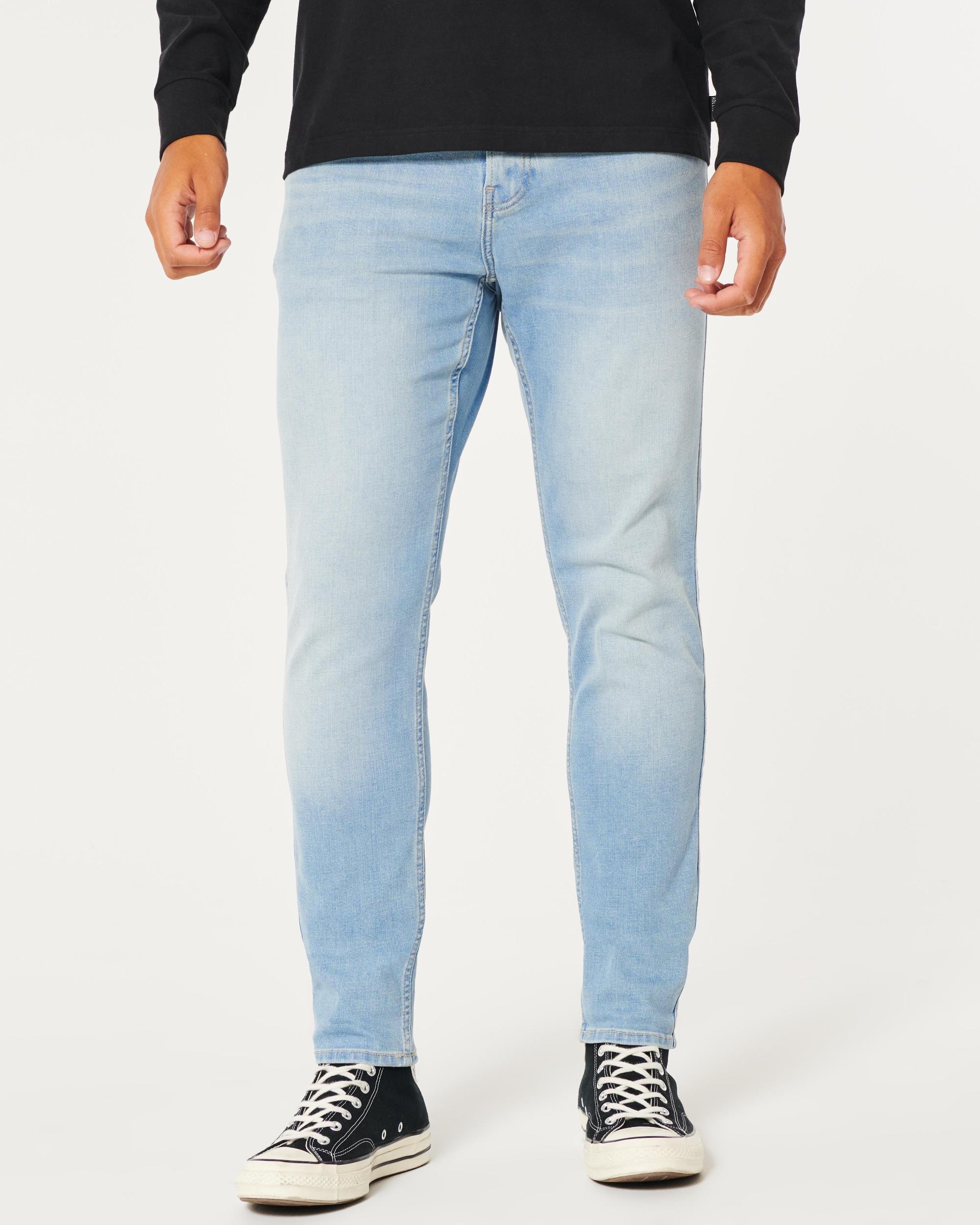 Light Wash Athletic Skinny Jeans Product Image
