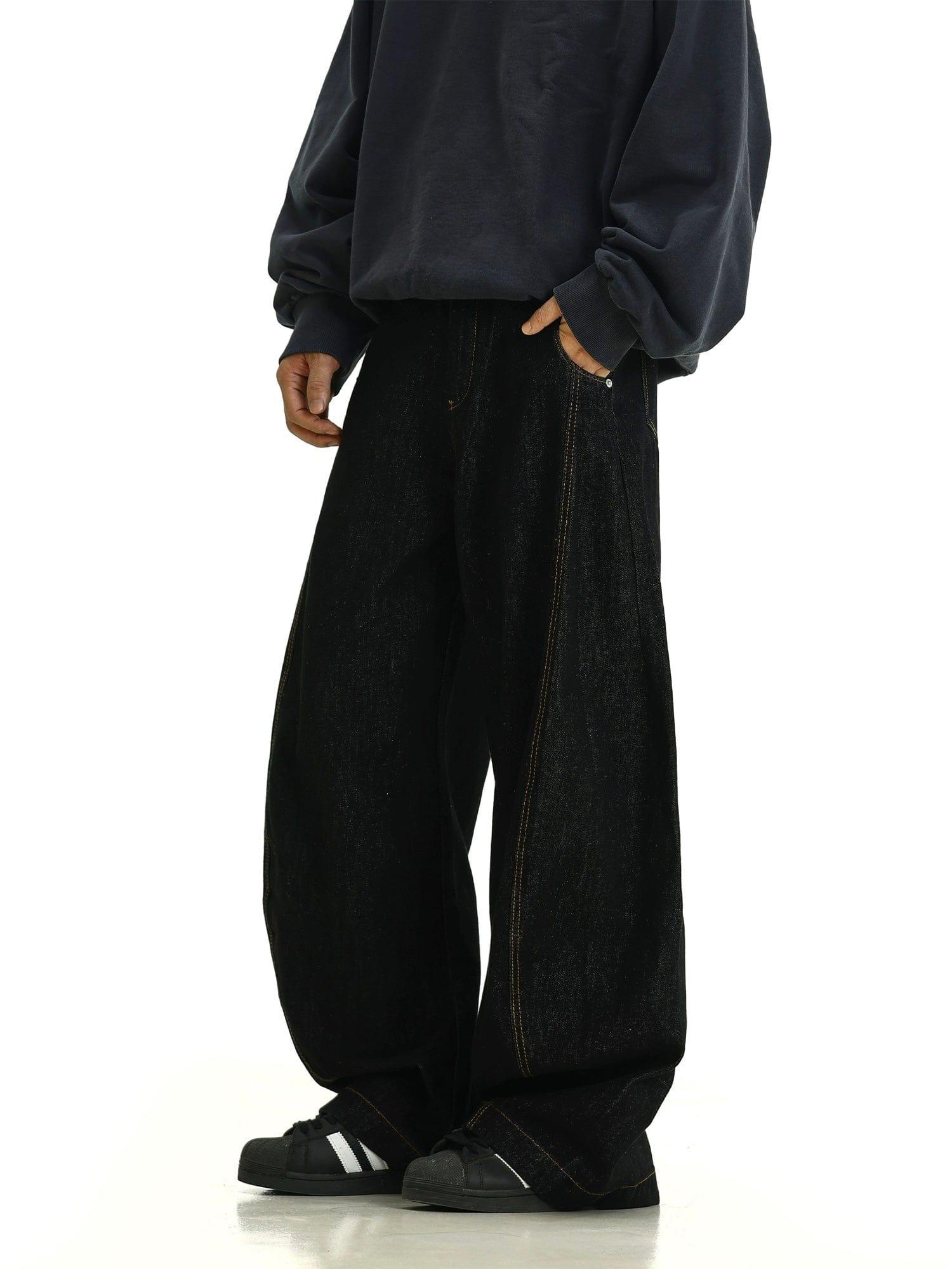 RT No. 11965 BLACK SCIMITAR DENIM JEANS Product Image