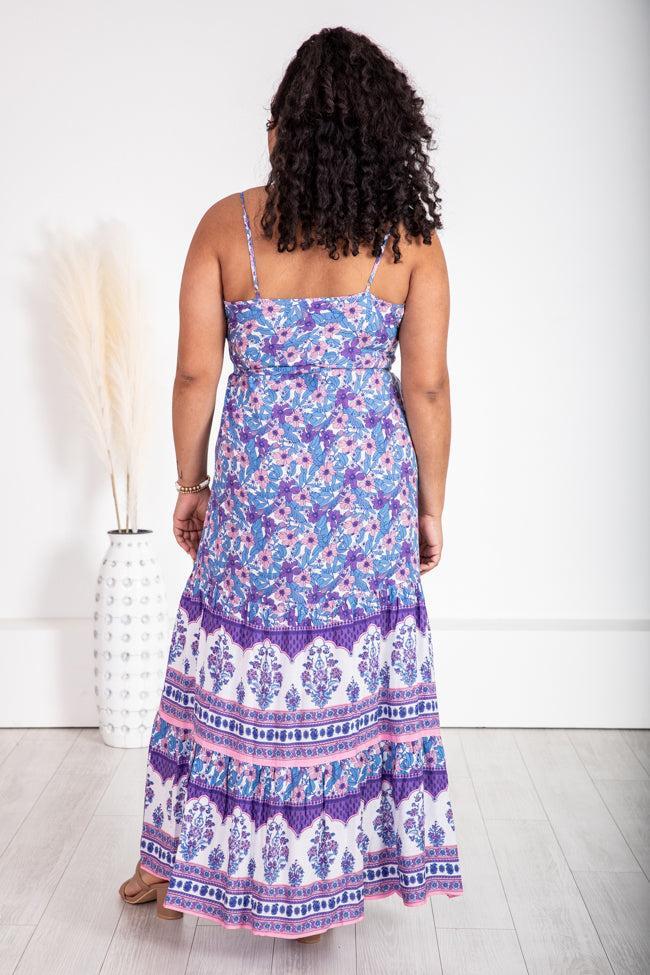 Gentle Breeze Purple Printed Maxi Dress FINAL SALE Product Image