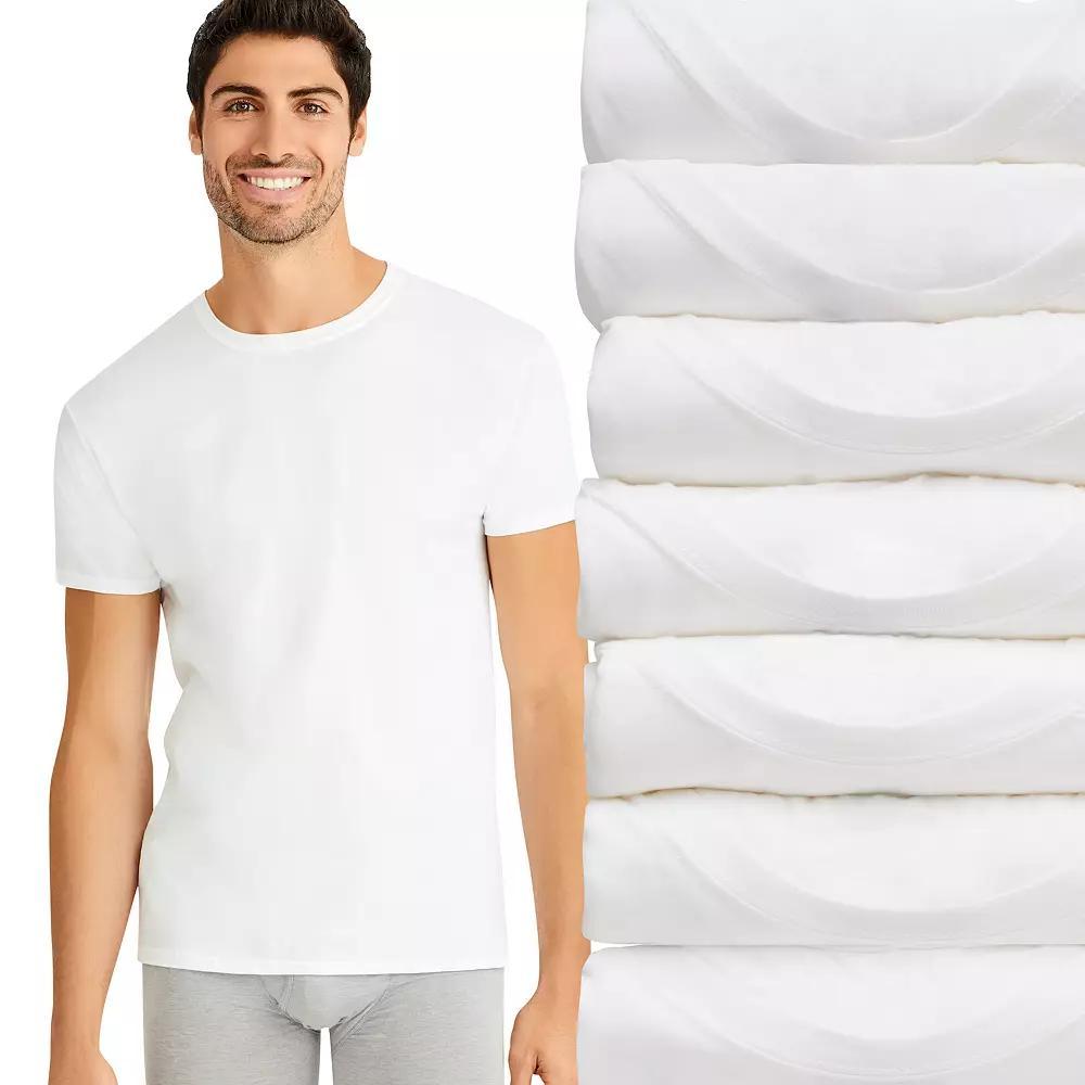 Hanes Ultimate 6+1 Bonus Pack Men's White Crewneck Undershirt, Size: Large Product Image