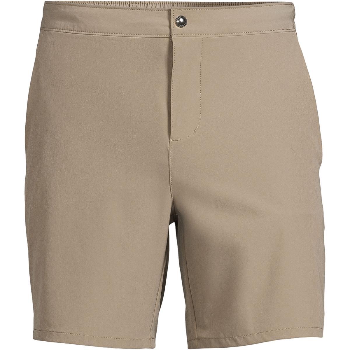 Men's Lands' End 7" Sunset Swim Trunks, Size: XXL, Deep Blue Diamond Geo Product Image
