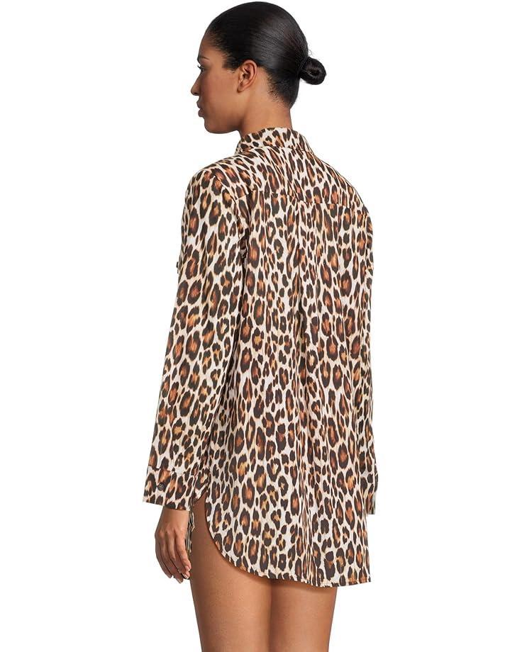 Women's Tommy Bahama Leopard Boyfriend Shirt Product Image
