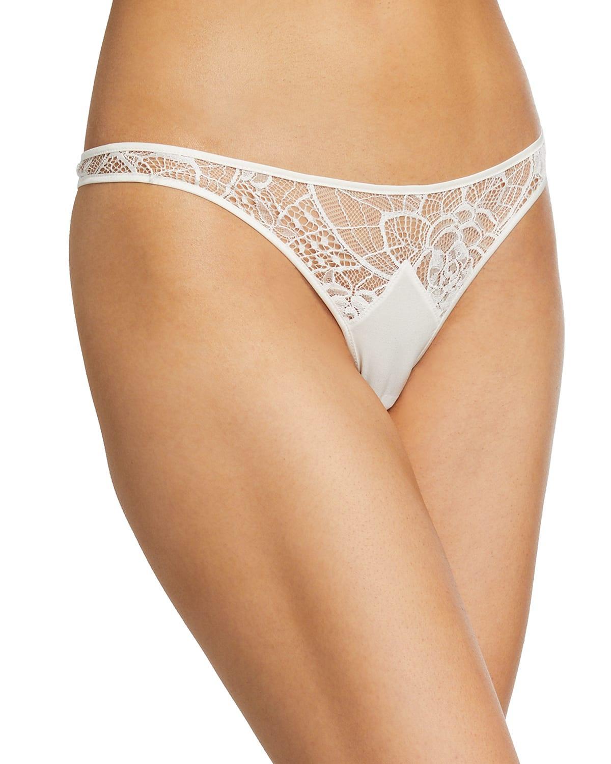 Womens Coquette Lace Thong Product Image