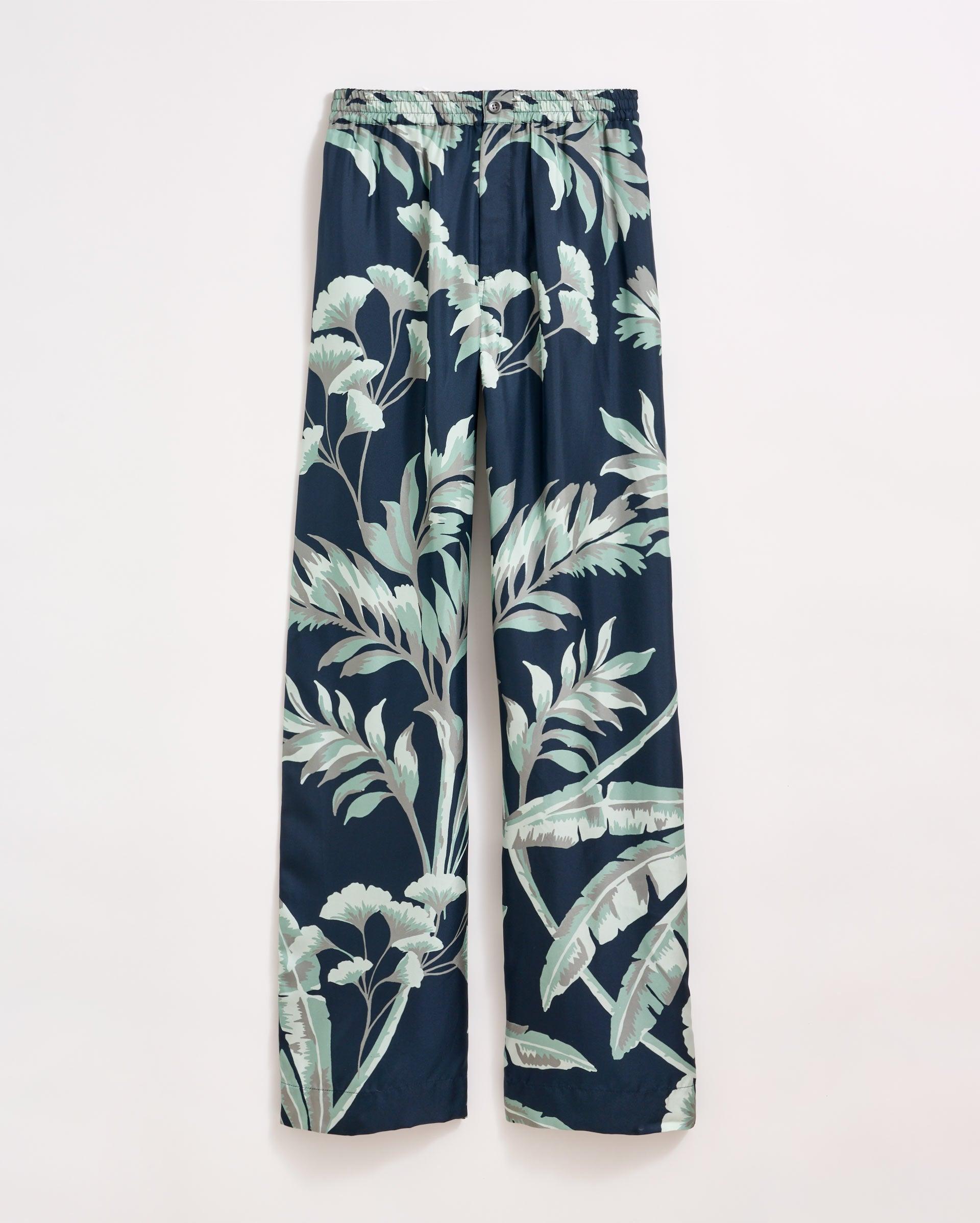 Tropical Oasis Silk Lounge Pant -  Product Image