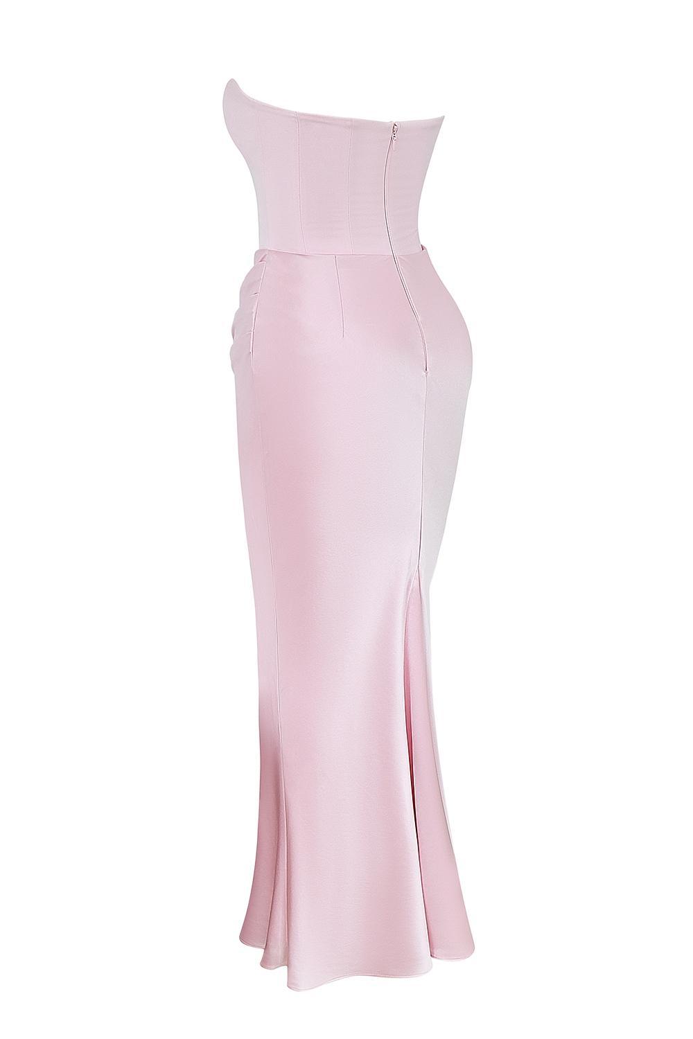 Persephone Rose Shadow Strapless Corset Maxi Dress Product Image