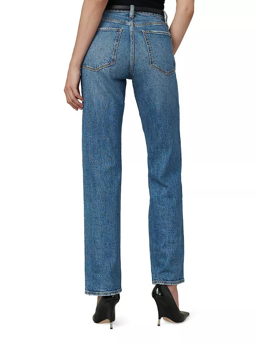 The Margot Embellished High-Rise Straight-Leg Jeans Product Image