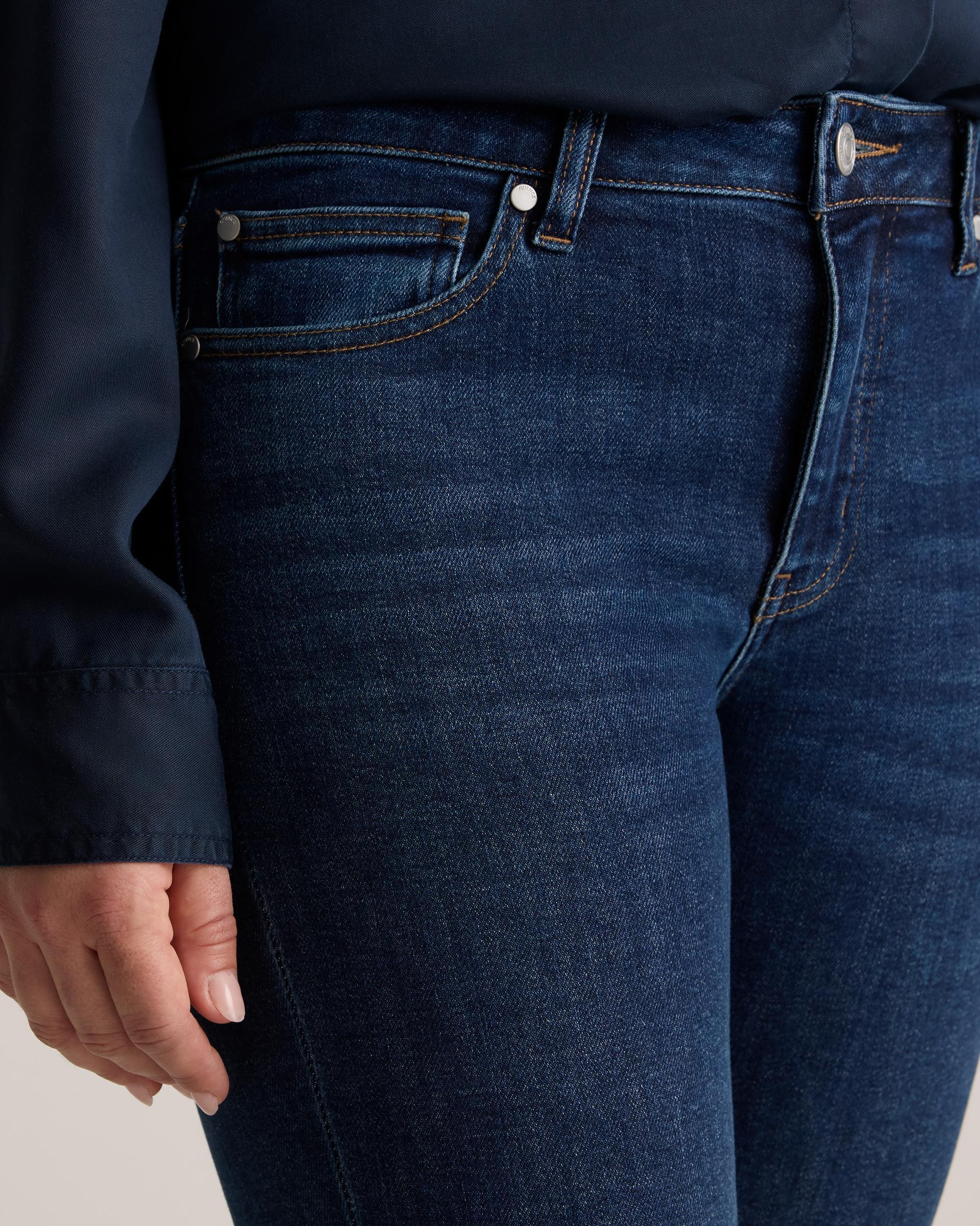 Quince | Women's Luna Stretch Slim Straight Jeans Organic Cotton Product Image
