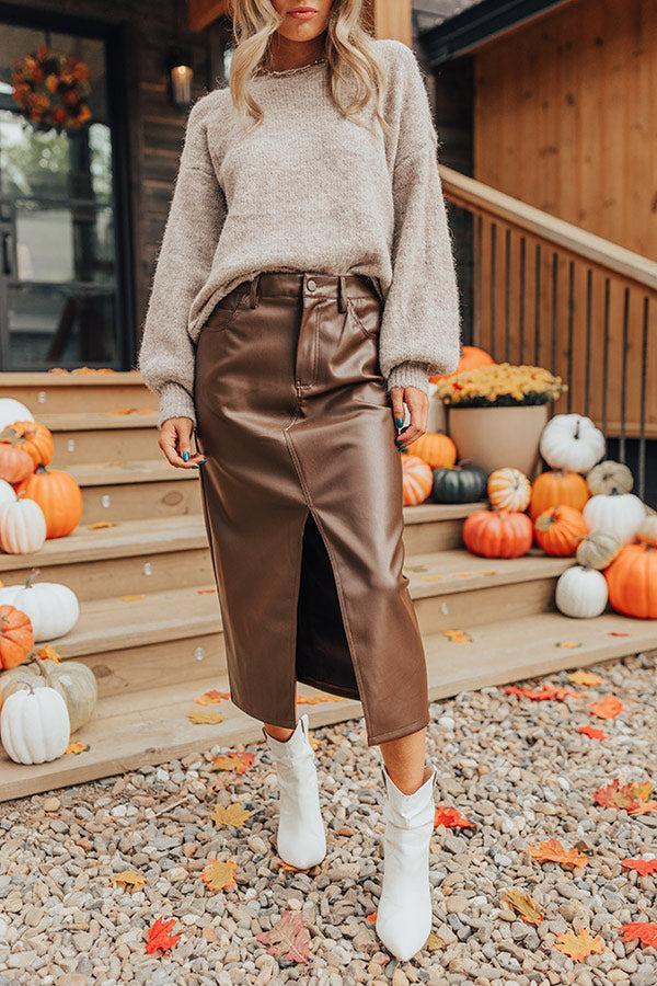 The Eras High Waist Faux Leather Skirt Product Image