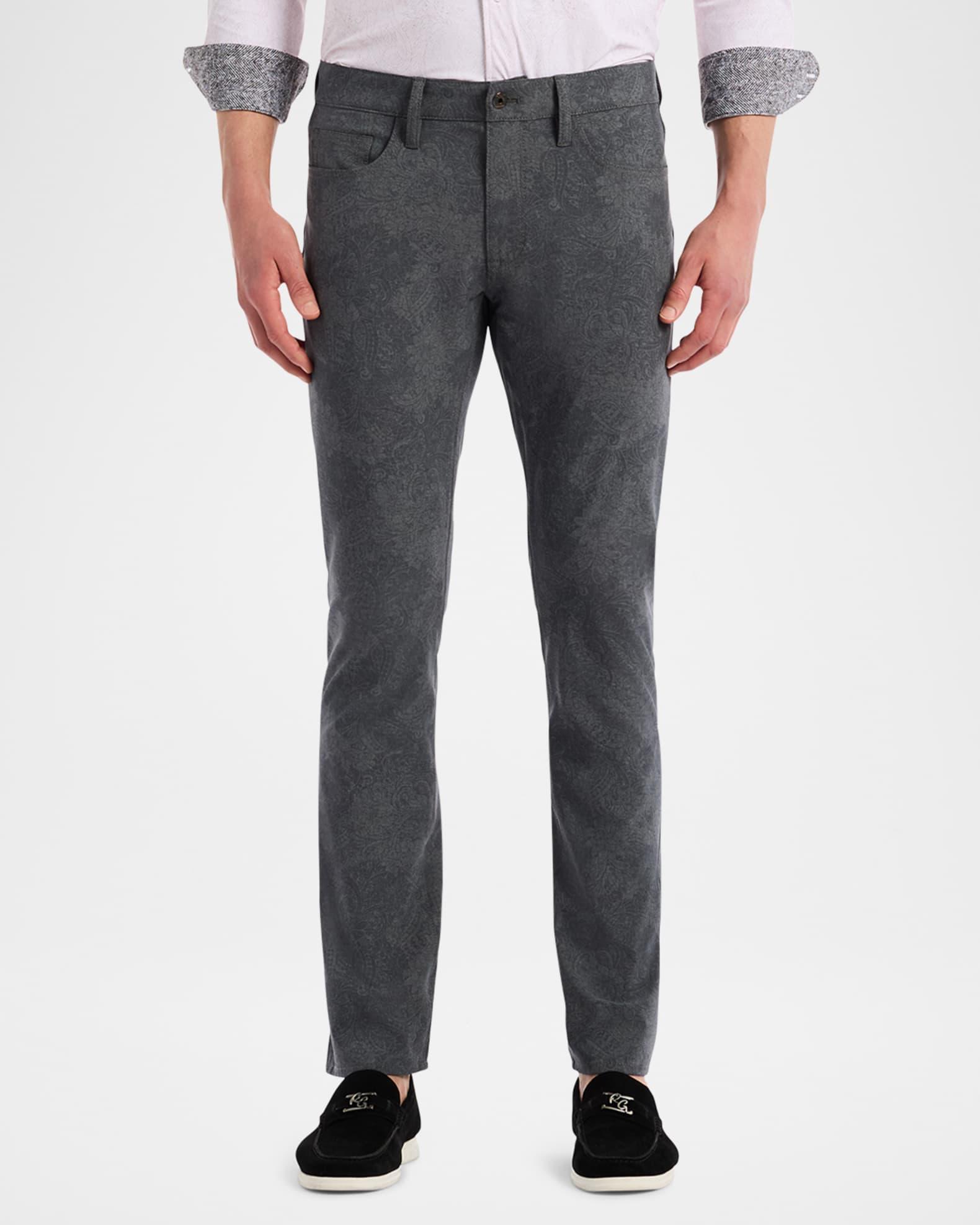 Men's Alton Tonal Paisley Slim Five-Pocket Pants Product Image