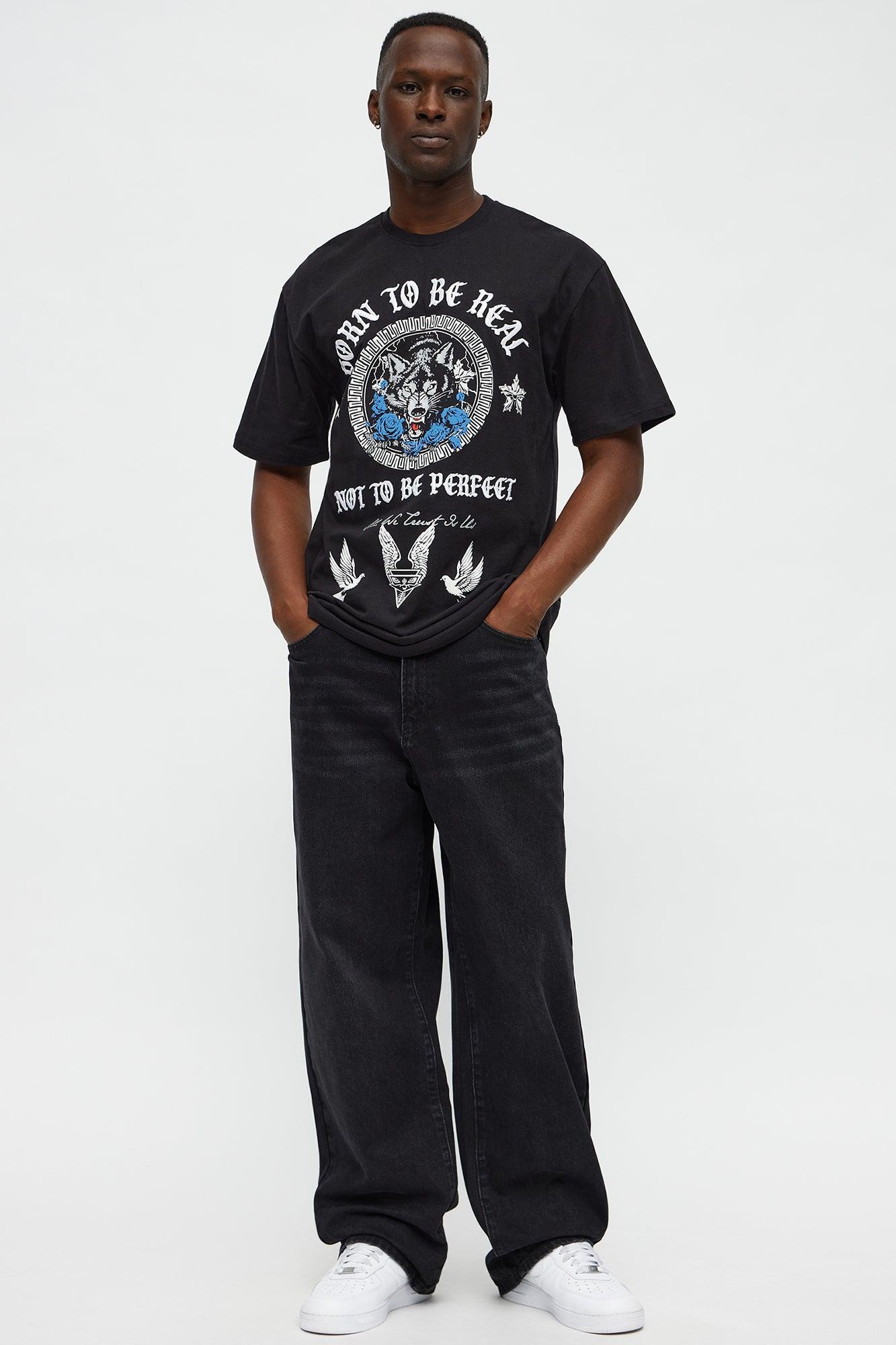 Born To Be Real Short Sleeve Tee - Black Male Product Image