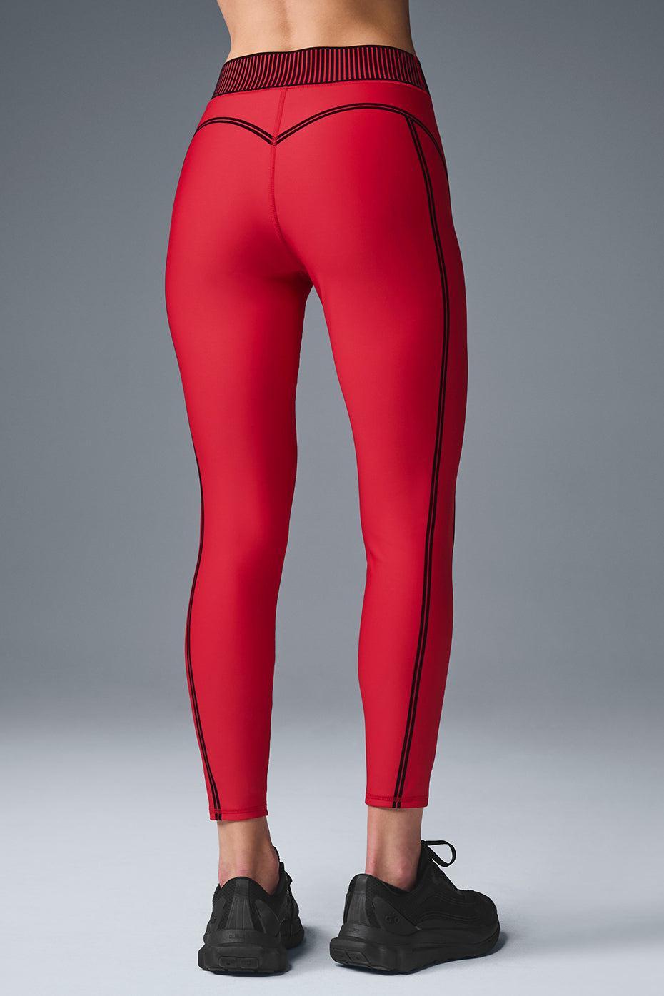 Airlift High-Waist 7/8 Line Up Legging - Bold Red Product Image