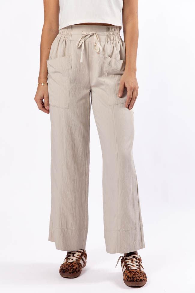 Switch It Up Beige Front Pocket Pull On Pants FINAL SALE Product Image