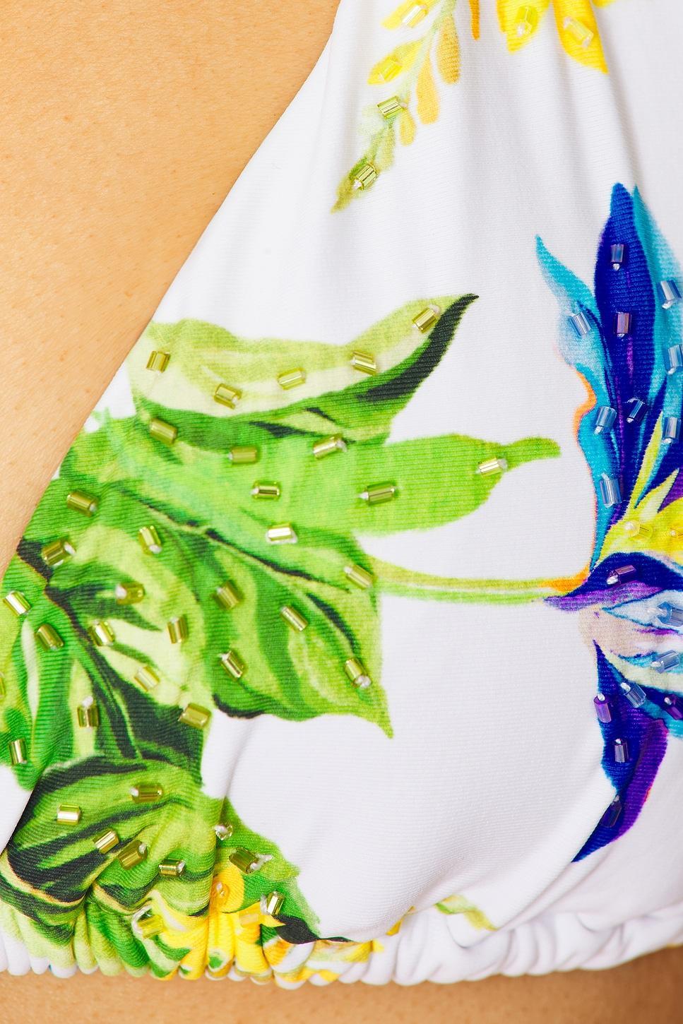 Embroidered Triangle Bikini Top PQ Product Image