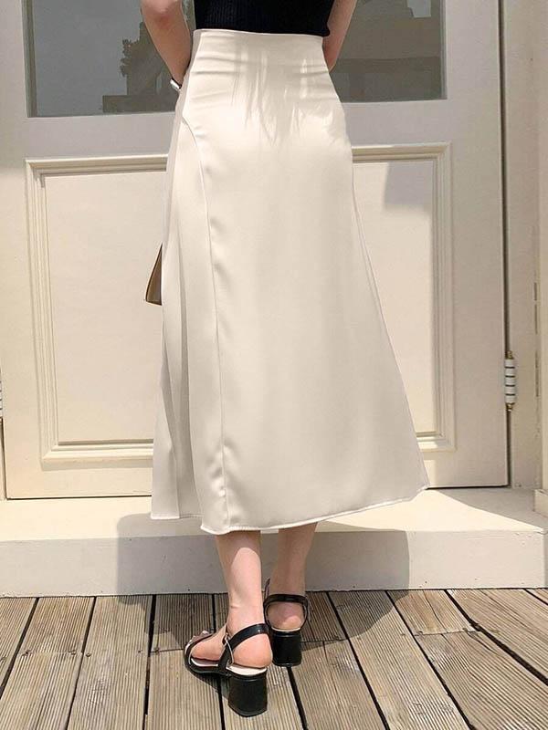 Bodycon Solid Color Skirts Bottoms Product Image